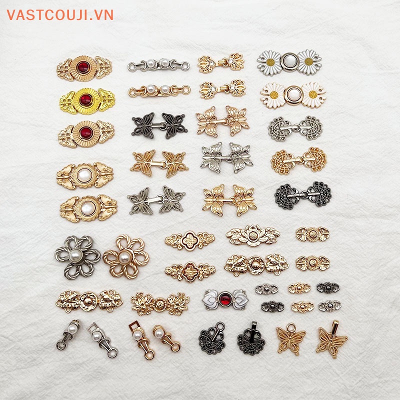 Vastji Nút Cài Áo Bằng Kim Loại Phong Cách Hanfu Tang Cổ Điển DIY