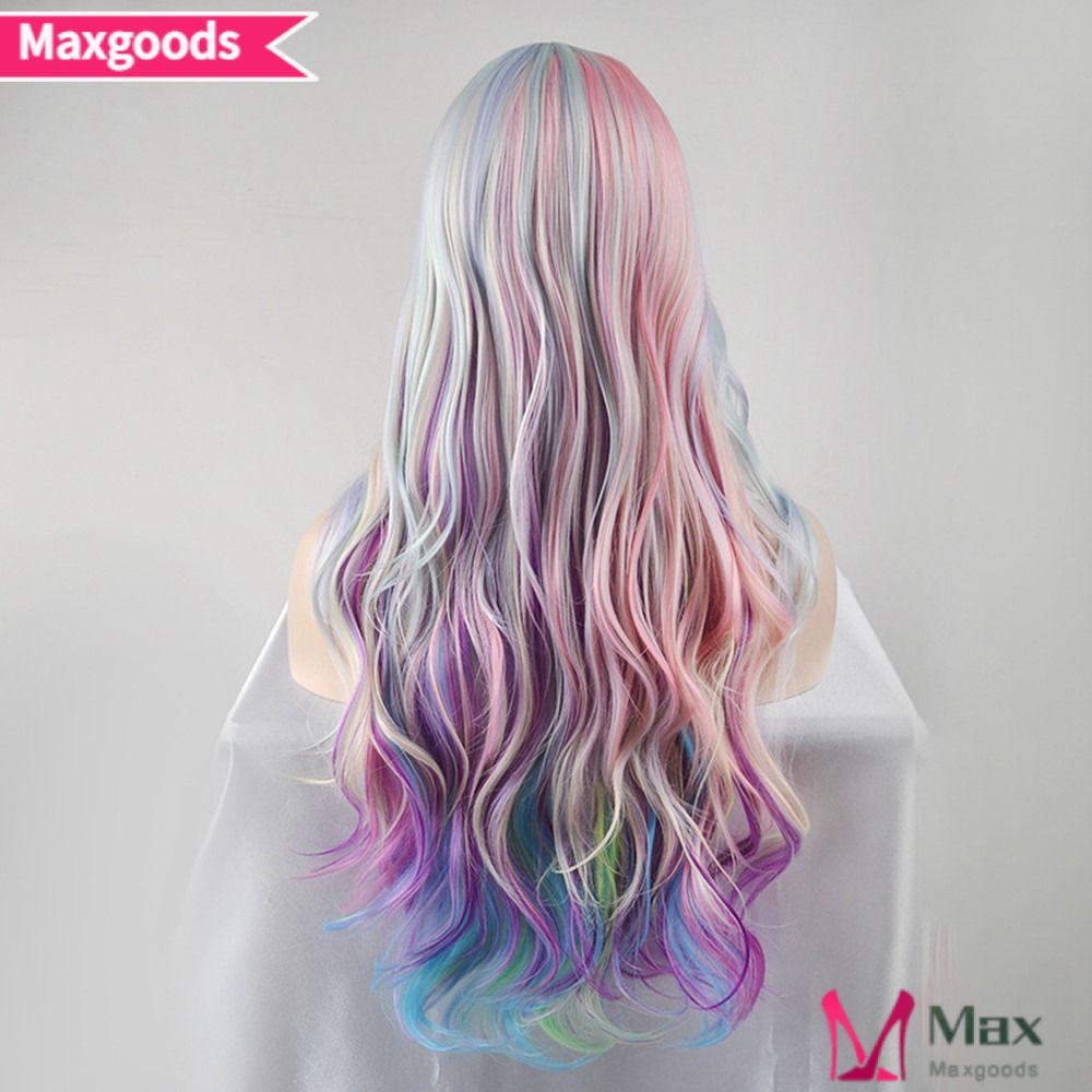 MAXG Bộ Tóc Giả Dài Bằng Sợi Tổng Hợp Chịu Nhiệt Độ Cao