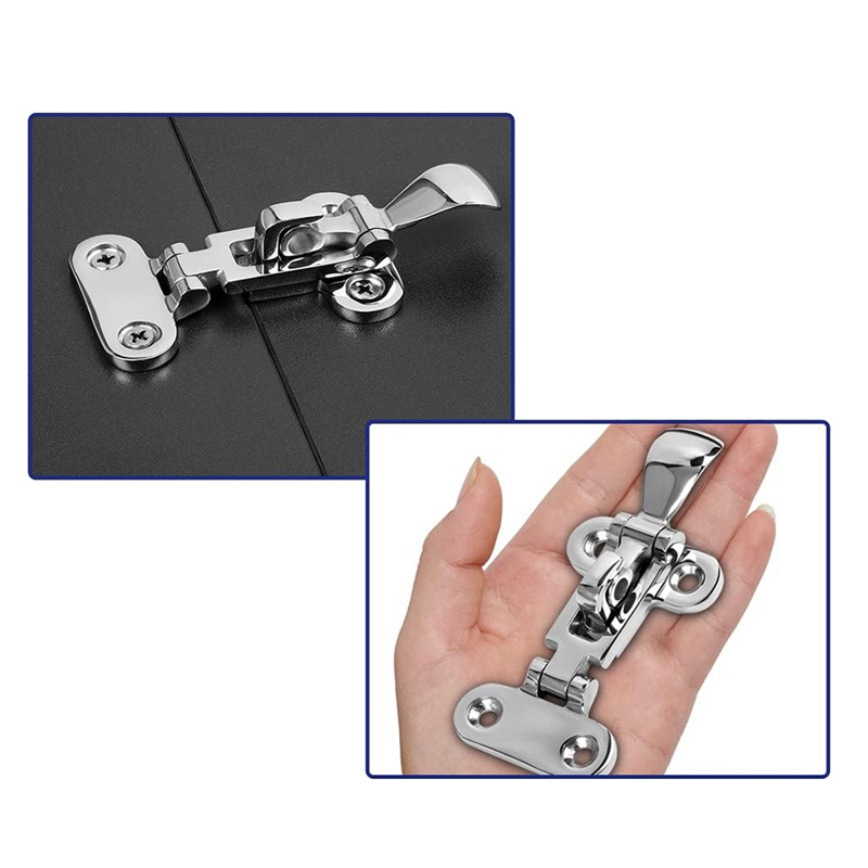 Bộ 2 Bản Lề Kẹp Bản Lề Bằng Thép Không Gỉ Màu Trơn Tiện Dụng Cho Tàu Thuyền