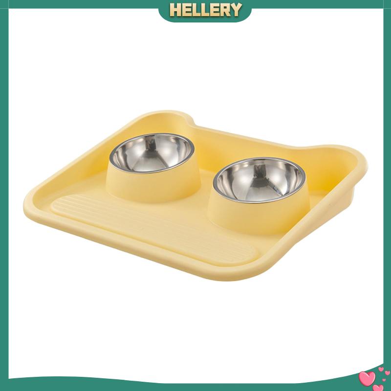 Bộ 2 Bát Đựng Thức Ăn / Nước Uống Bằng Thép Không Gỉ Tiện Dụng Cho Thú Cưng