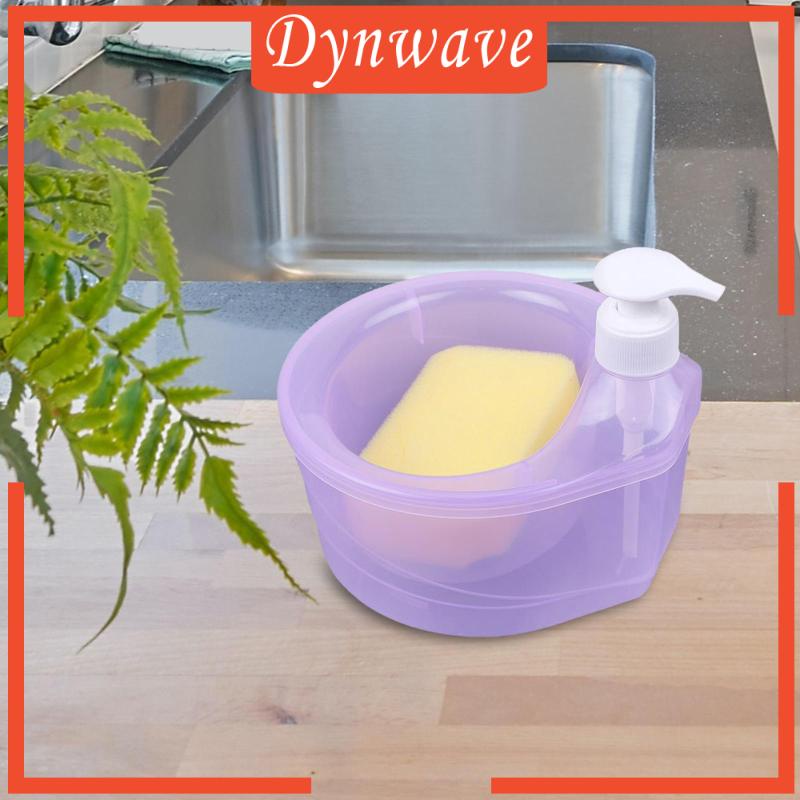 Bình Đựng Xà Phòng 2 Trong 1 Có Giá Đỡ Bọt Biển 1L Cho Nhà Bếp Quầy Bartop