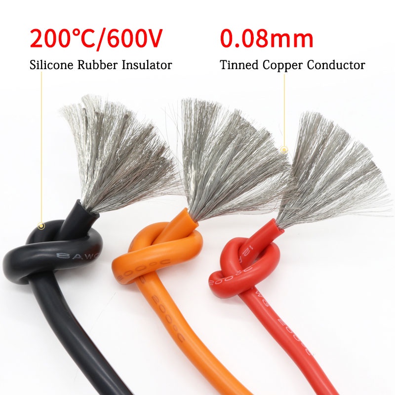 Dây Cáp Silicon Chịu Nhiệt 12AWG 13AWG 14AWG 15AWG 16AWG 17AWG 18 Ultra