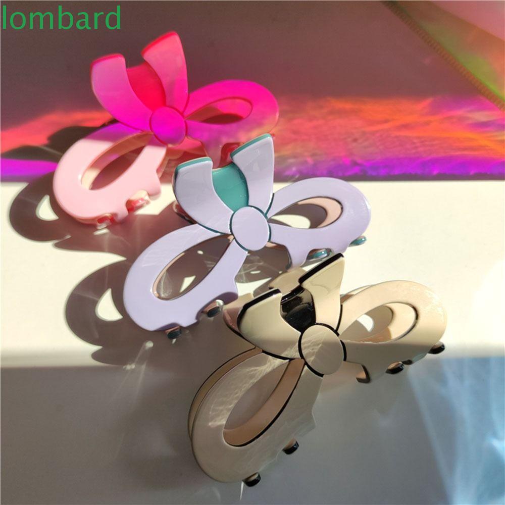 LOMBARD Kẹp Tóc Đính Nơ Thời Trang Cho Nữ