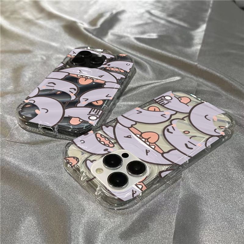 Plus Ốp Điện Thoại Mềm Trong Suốt Họa Tiết Cá Mập Dễ Thương Cho Iphone 13128xr 11 Grimace 14Promax 7