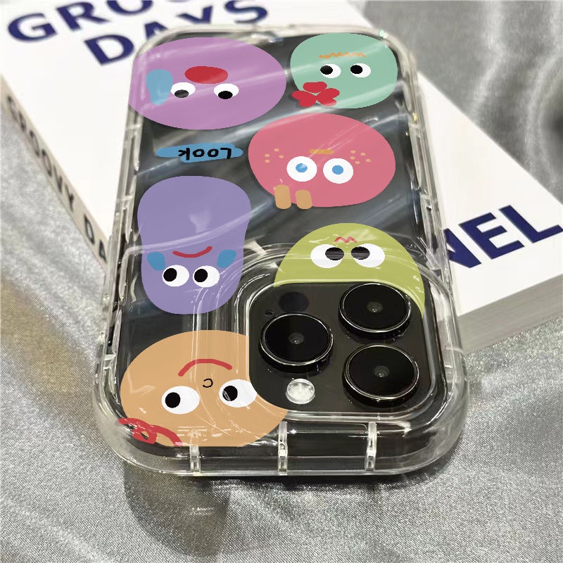 Ốp Điện Thoại Mềm Trong Suốt In Hình Biểu Tượng Cảm Xúc Dễ Thương Cho Iphone 14Promax 1312 / 11 7 / 8plus xr / sins LSDI