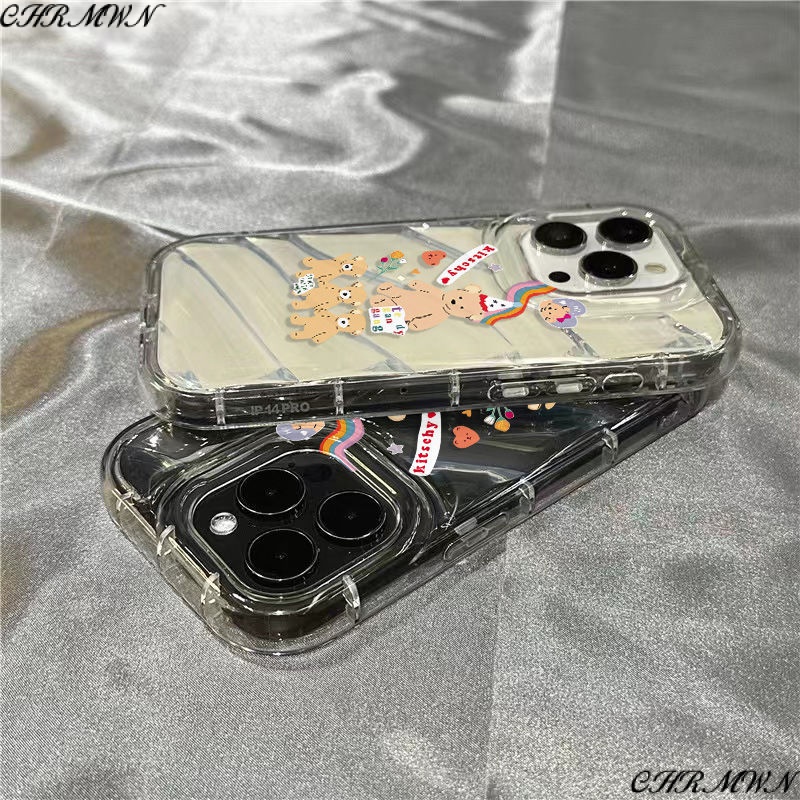 Ốp điện thoại iPhone14promax gấu tay cầm ốp mềm 1312/11 táo dễ thương 7/8plus trong suốt xr/sins OOSL