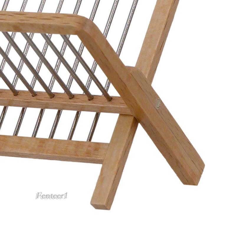 Kệ gỗ Phơi Khô Chén Dĩa Mini 1: 6 Trang Trí Phòng Khách