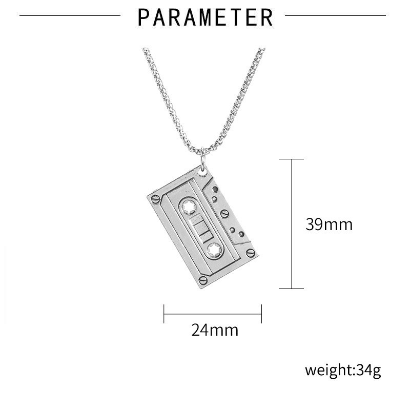 Vòng Cổ Bằng Thép Titan Phong Cách hip hop Thời Trang Cho Cặp Đôi