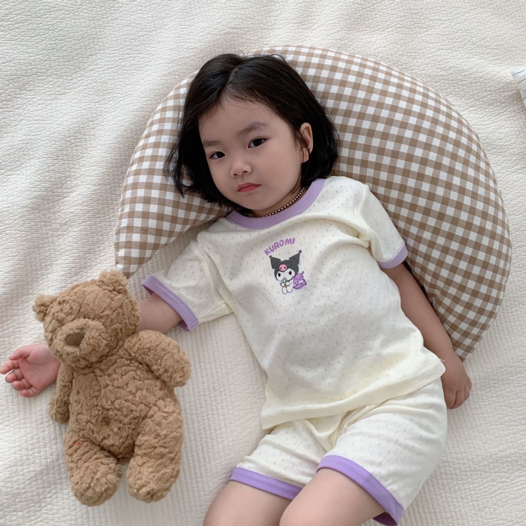 Bộ Đồ Ngủ Tay Ngắn Chất Cotton Thoáng Khí In Họa Tiết Hoạt Hình Dễ Thương Thời Trang Mùa Hè Cho Bé Trai Và Gái 5 Tuổi