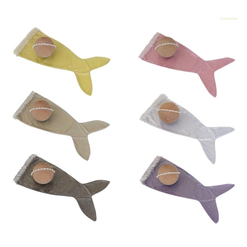 Bộ Trang Phục Chụp Ảnh Gồm Băng Cài Đầu Và Hạt Cườm Cho Bé Sơ Sinh