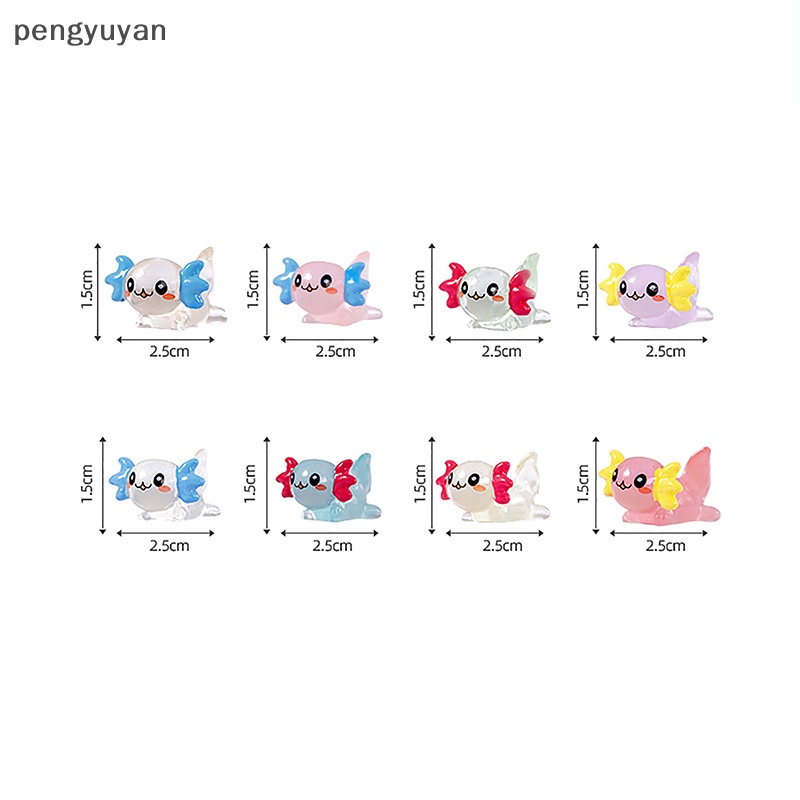 [pengyuyan] Bộ 2 Đồ trang trí Rồng Lục Giác Mini Màu Dạ Quang Trang Trí Tiểu Cảnh [Mới]