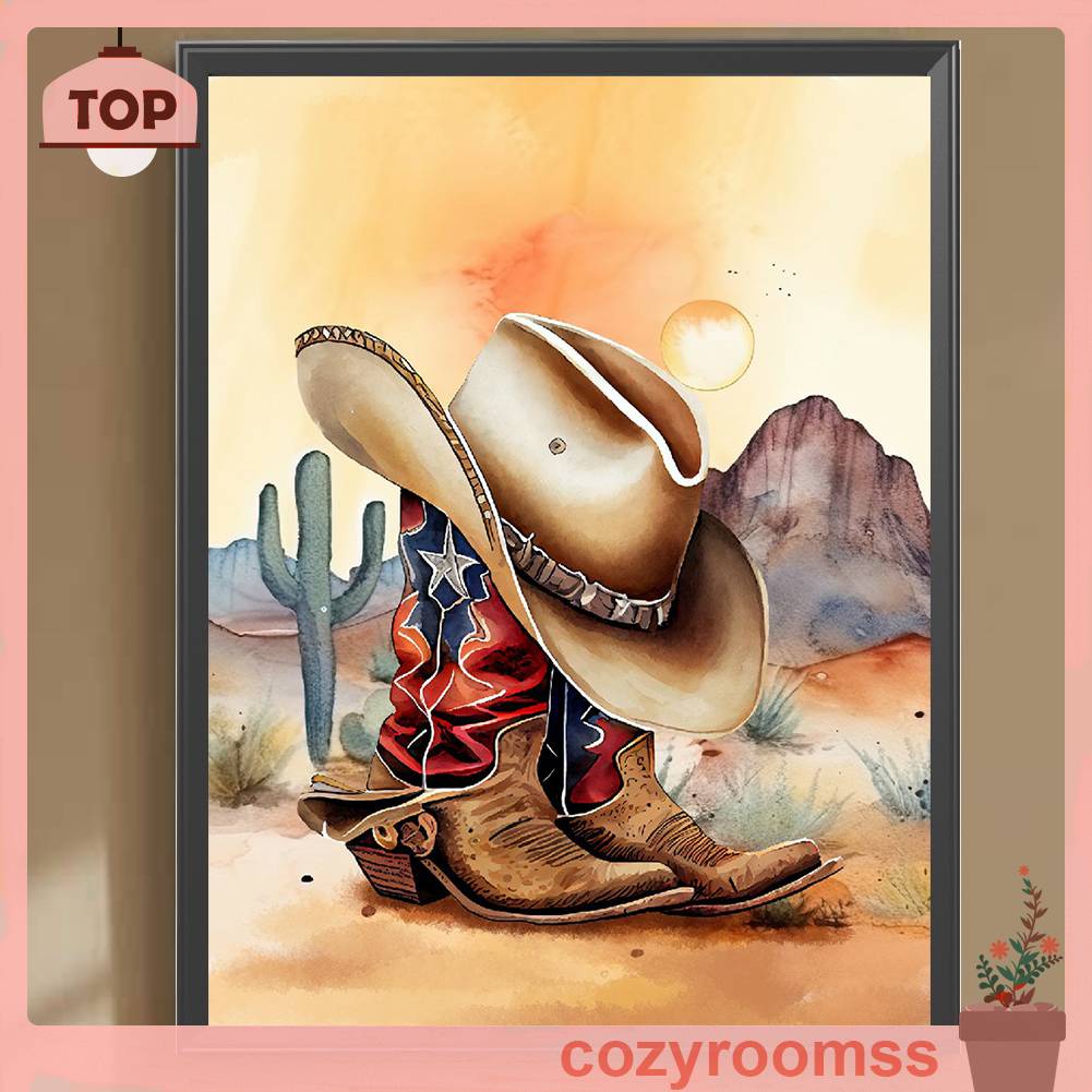 Tranh Đính Đá Kim Cương Toàn Bộ 5D DIY Hình Giày Bốt