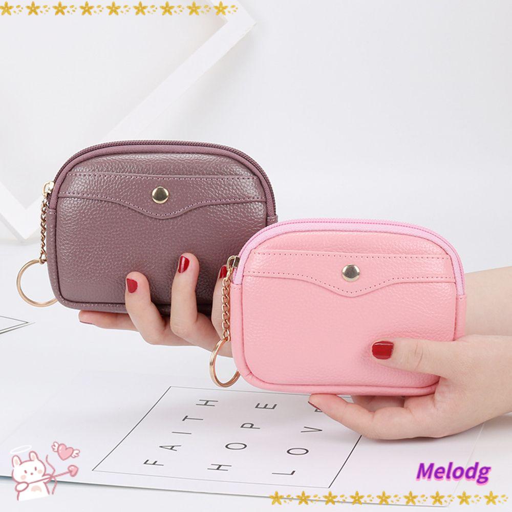 MELODG Ví Mini Đựng Tiền Xu Thời Trang Dành Cho Nữ Giá Đỡ
