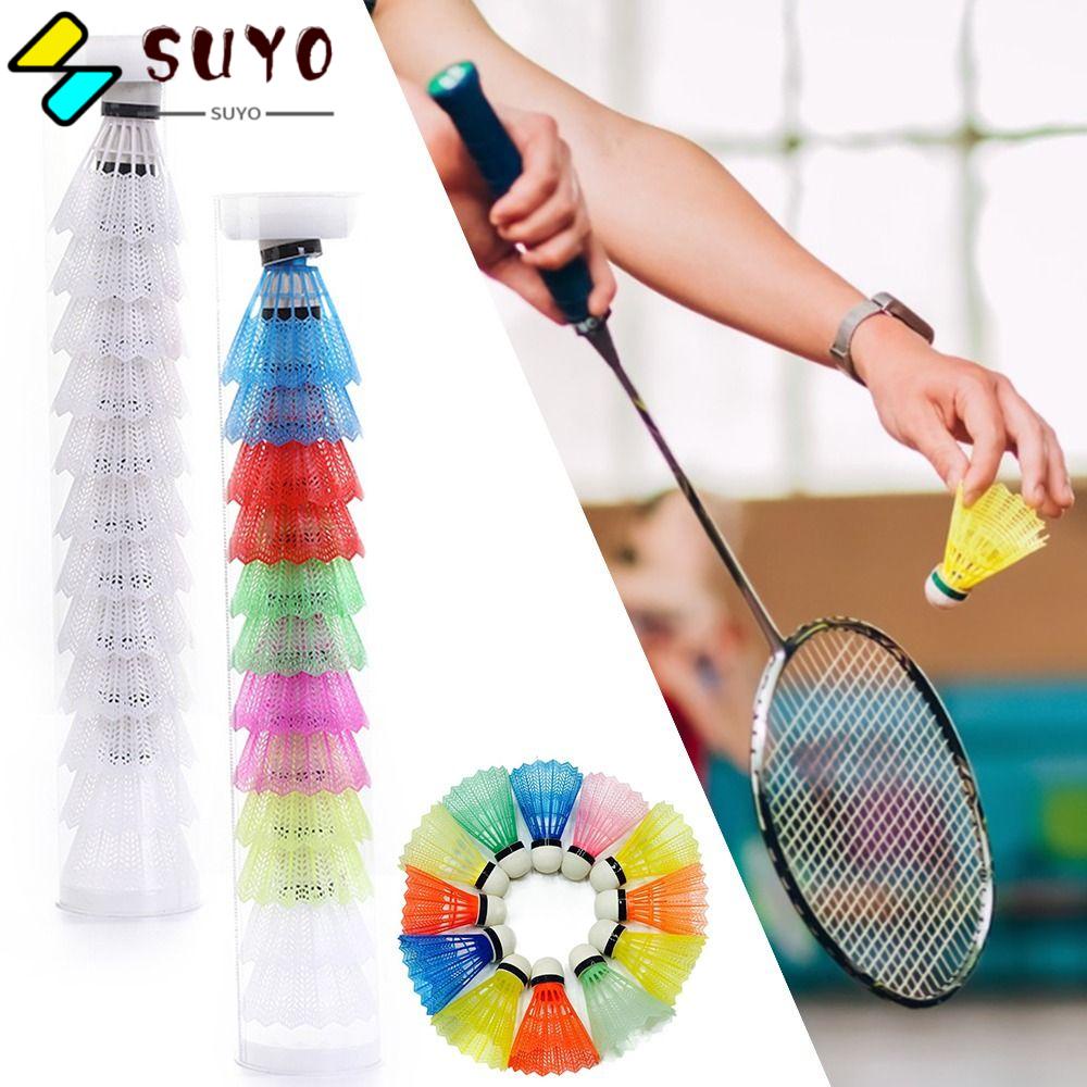 SUYO Set 12 Trái Cầu Lông Chống Gió Bền Bỉ Nhiều Màu Sắc