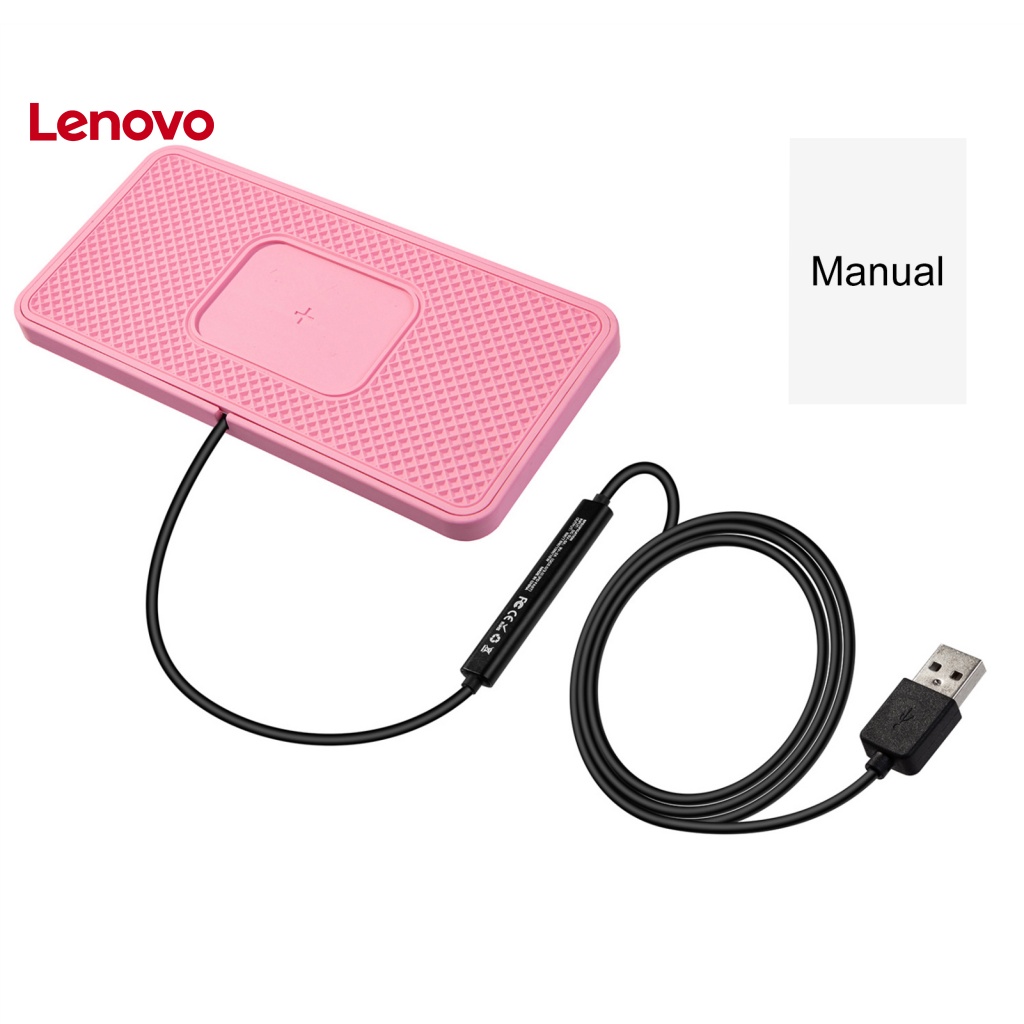 1 Bộ Đế Sạc Nhanh Không Dây 2 Trong 1 QI 15W Màu Hồng Chống Trượt Đa Năng Cho Xe Hơi