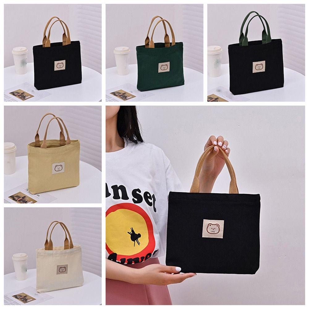 Túi Xách Canvas Cỡ Lớn Họa Tiết Hoạt Hình Dễ Thương Cho Nữ