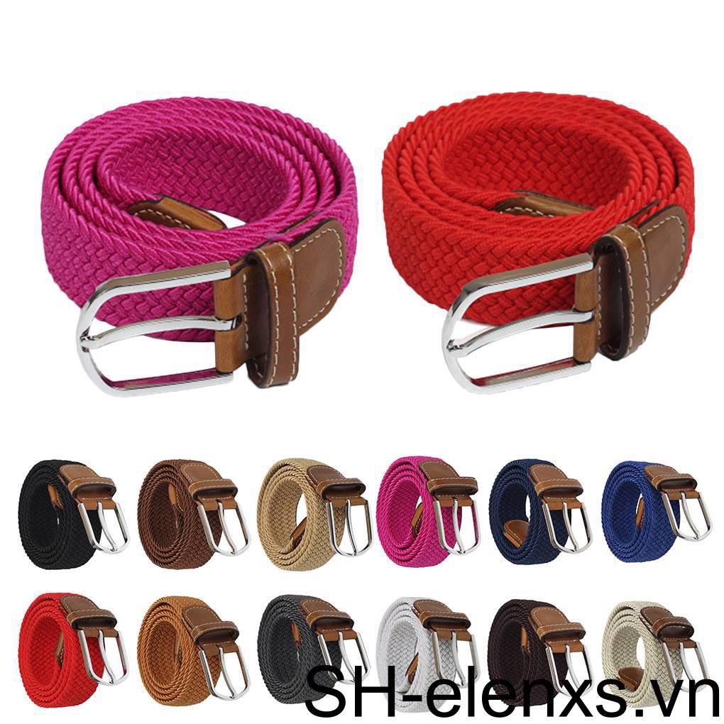 Dây Thắt Lưng Vải Canvas Nylon Co Giãn Khóa Hợp Kim Thời Trang Unisex
