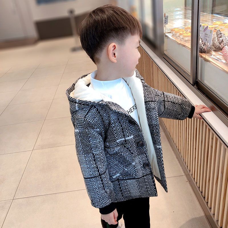 Áo Khoác Len Dày Dặn Thời Trang Thu Đông Dành Cho Bé Trai