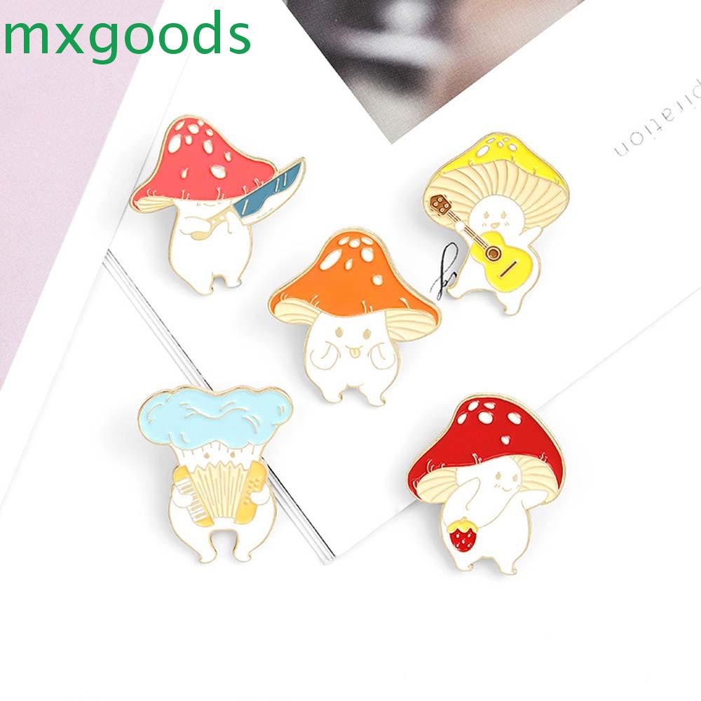 MXGOODS Ghim Cài Áo Hợp Kim Hình Cây Nấm Hoạt Hình Dễ Thương