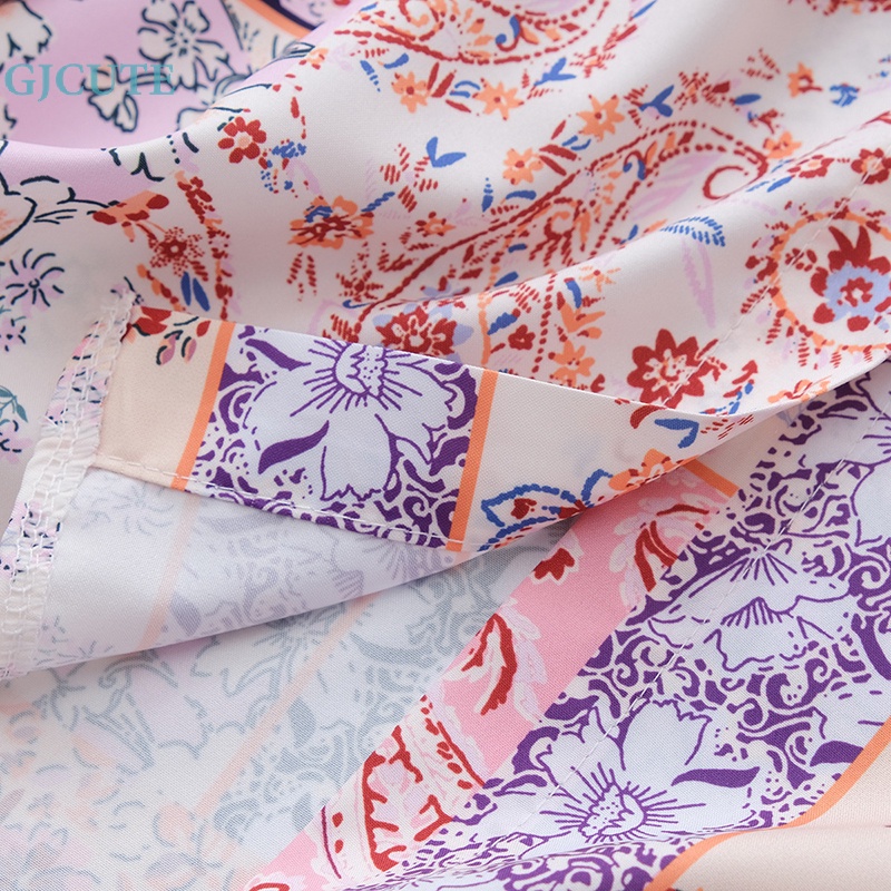 Áo Sơ Mi Tay Dài Dáng Rộng In Họa Tiết Hoa Thời Trang Mùa Hè Xinh Xắn Cho Nữ