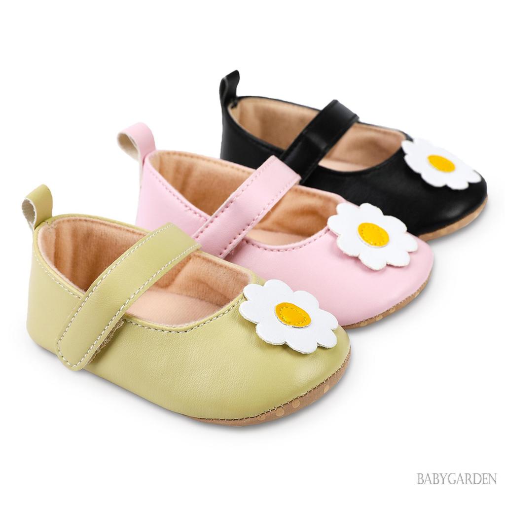 Giày Đế Phẳng Bằng PU Đính Hoa Trang Trí Dành Cho Bé Gái Sơ Sinh Dự Tiệc / Lễ Hội