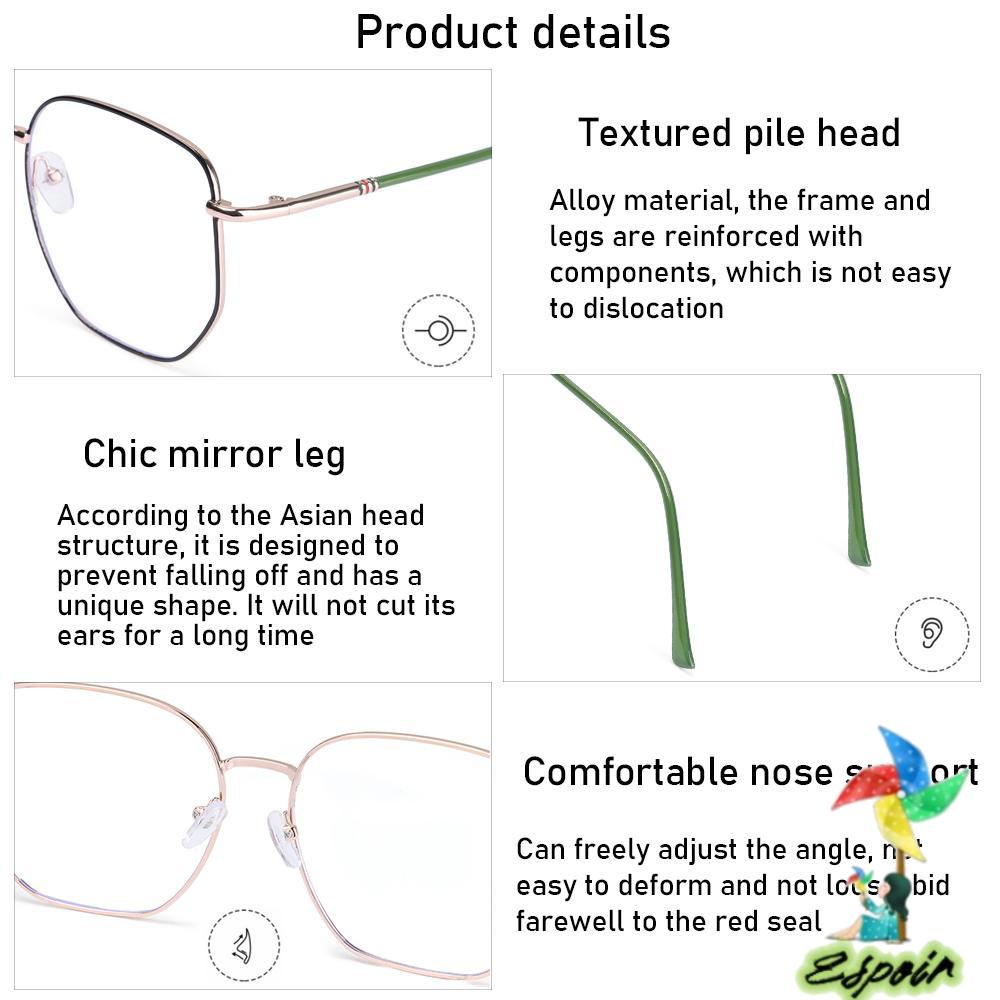ESPO Mắt Kính Siêu Nhẹ Chống Ánh Sáng Xanh Kiểu Dáng Dễ Thương Phong Cách Vintage