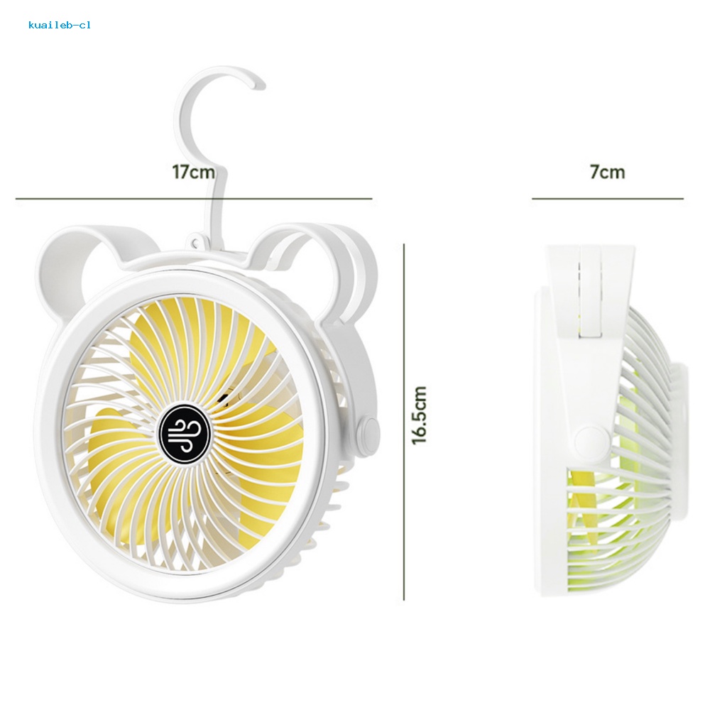 Quạt Làm Mát Để Bàn 5V 4W Đa Năng Có Thể Sạc Lại Kèm Móc Treo Tiện Dụng