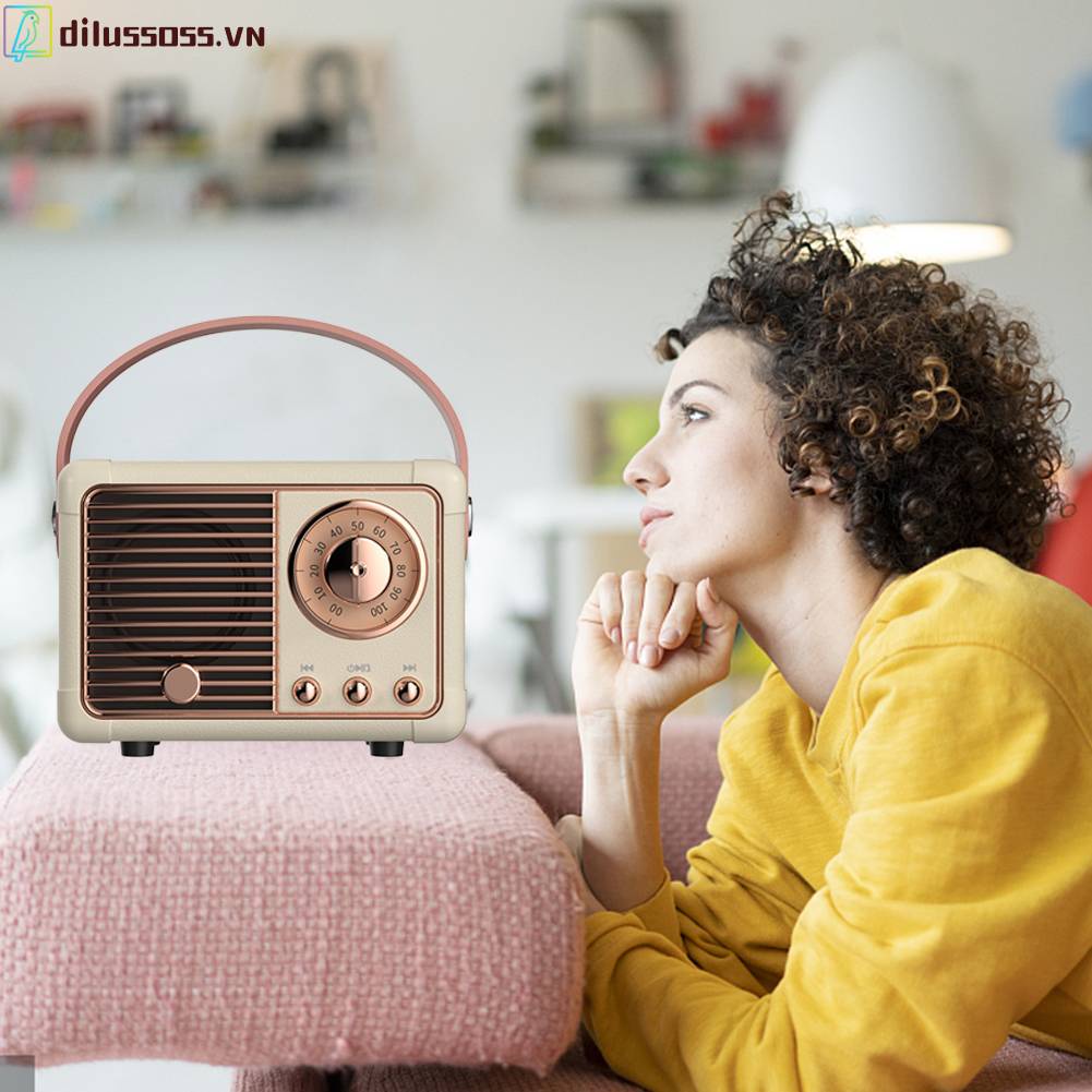 Loa Bluetooth Âm Thanh Siêu Trầm Phong Cách Retro