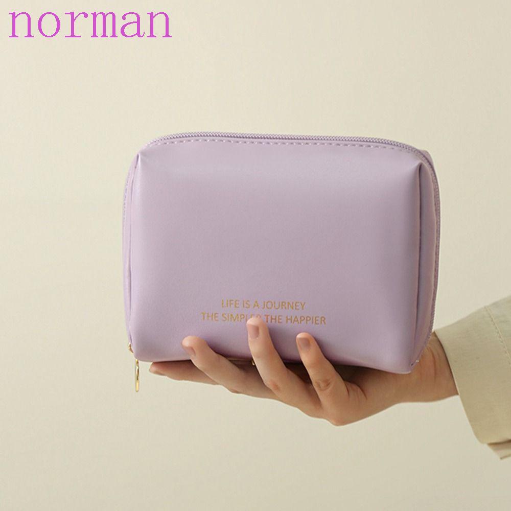 NORMAN Túi Đựng Mỹ Phẩm Da PU Chống Thấm Nước Tiện Dụng Khi Đi Du Lịch