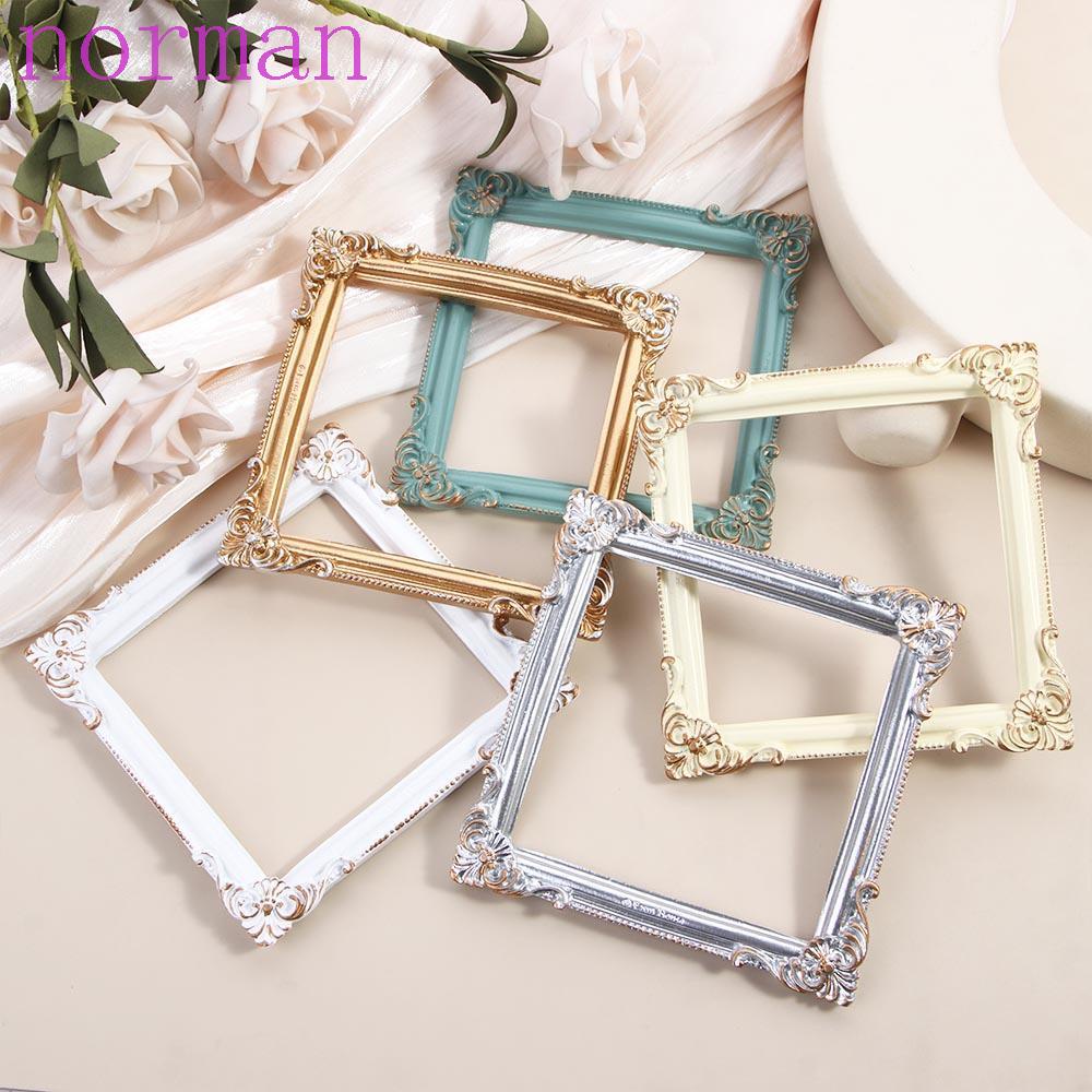 NORMAN Khung Ảnh Đứng Mini Hình Vuông Dập Nổi Họa Tiết Trang Trí Nhà Cửa / Làm Phụ Kiện Chụp Ảnh