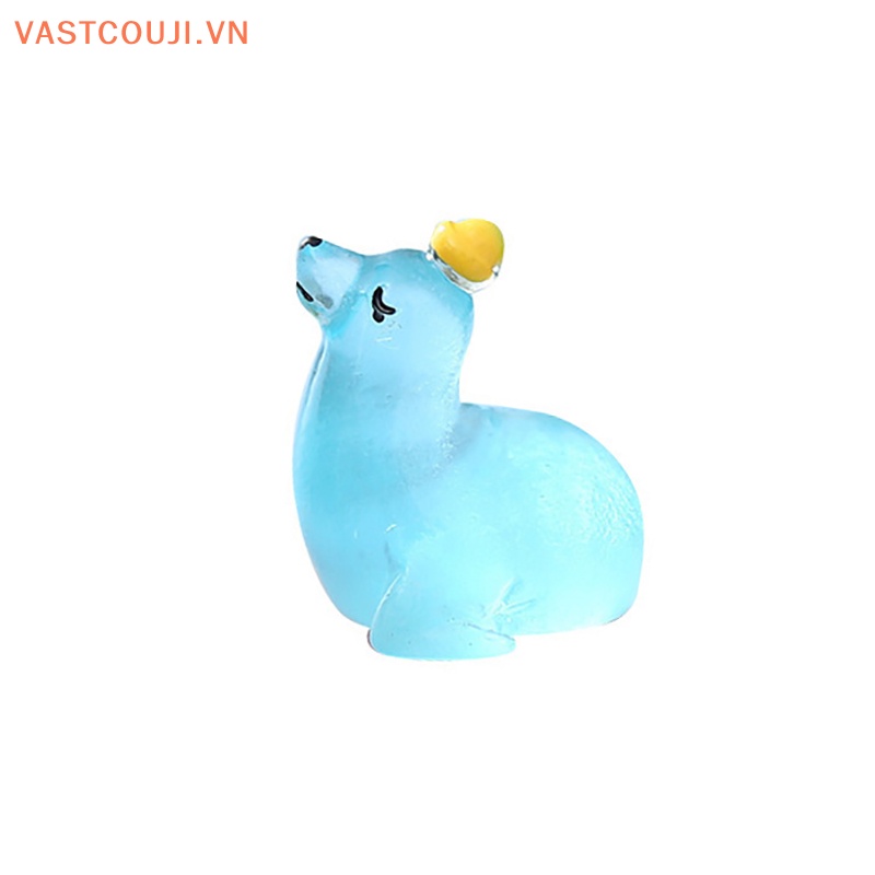 Set 2 Mô Hình Động Vật Mini Bằng Nhựa Phát Quang Trang Trí Sân Vườn
