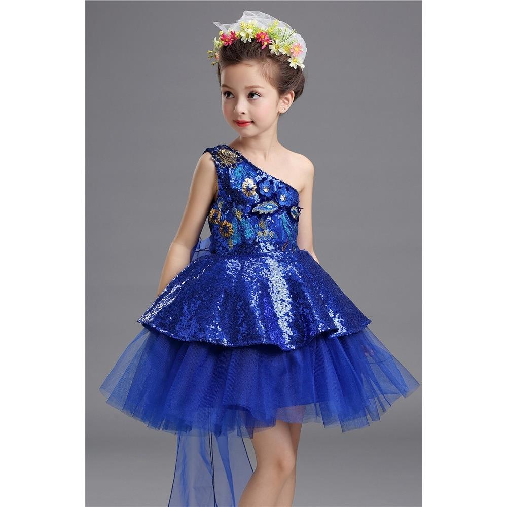 Đầm Công Chúa Nhảy Múa Lộng Lẫy Đính Kim Sa Lấp Lánh Cho Bé Gái Mẫu Giáo