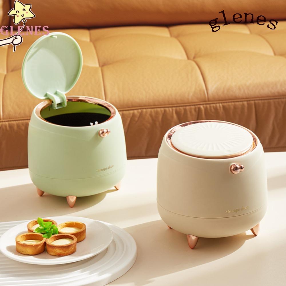 GLENES Thùng Rác Để Bàn Bằng Nhựa Hai Lớp Phong Cách Bắc Âu Sang Trọng
