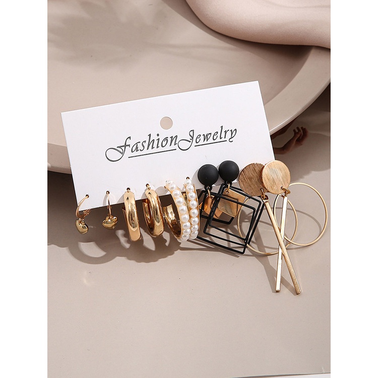 Ygt Set 5 Đôi Khuyên Tai Hình Bướm Đính Ngọc Trai Phong Cách Hàn Quốc Dành Cho Nữ