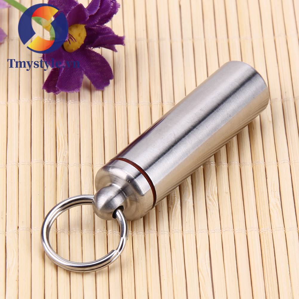 Chai Đựng Thuốc Bằng Thép Không Gỉ Tiện Dụng Cho Hoạt Động Ngoài Trời