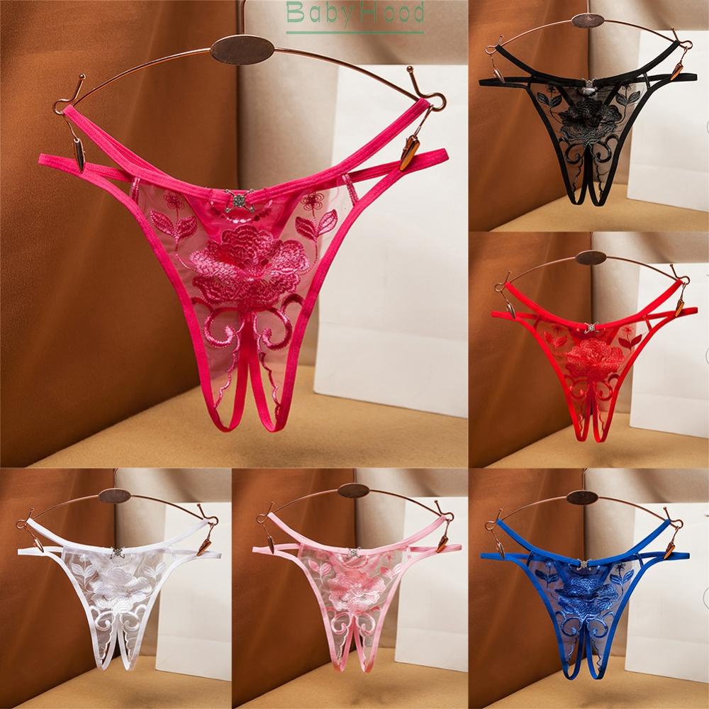 Women Sexy Brief Lace Thong G-string Panties Lingerie Underwear Crothless T-back#BBHOOD