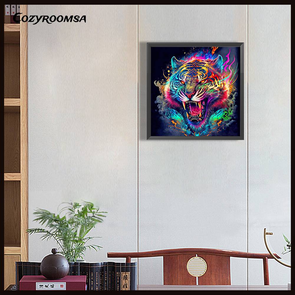 Tranh Đính Đá Kim Cương Toàn Bộ 5D DIY Hình Vẽ Hổ