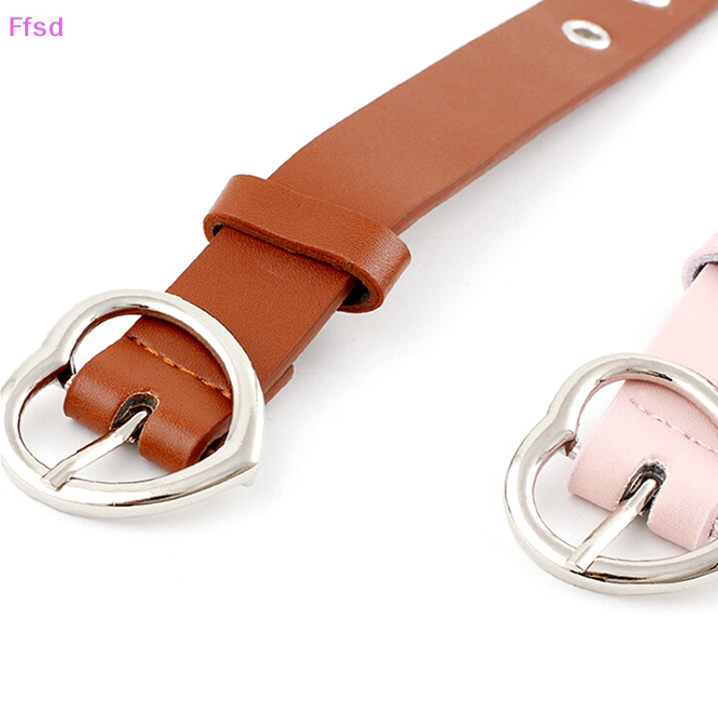 Thắt Lưng Da Khóa Kim Loại Hình Trái Tim Phong Cách Punk Cho Nữ