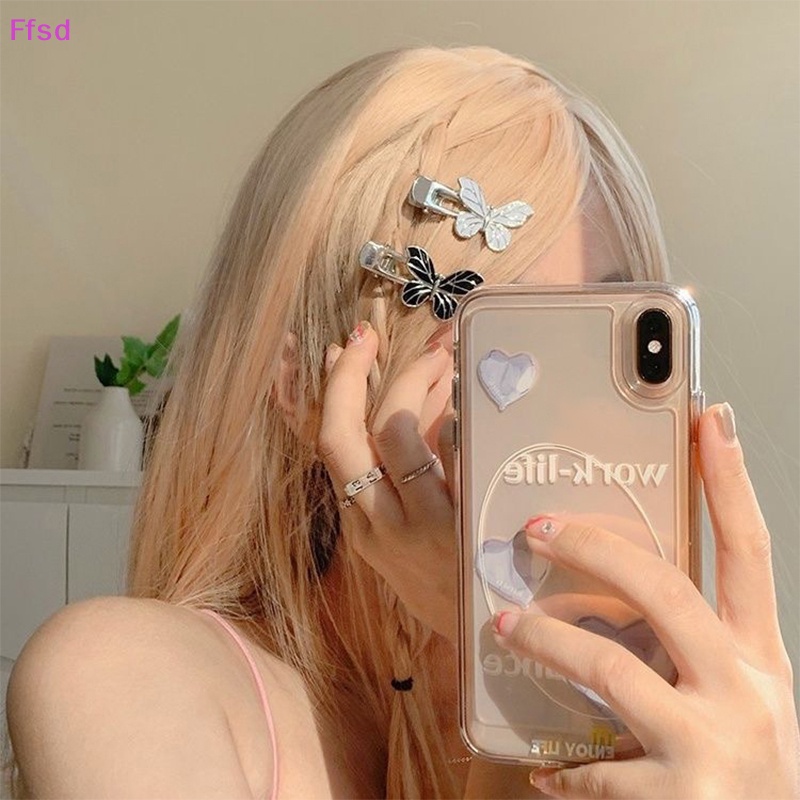 Kẹp Tóc Hình Bướm Bằng Kim Loại Y2K Thời Trang