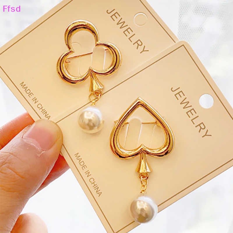 {Ffsd} Trâm Cài Áo Khoác Cardigan Sweater Dây Xích Đính Ngọc Trai Dễ Thương Thời Trang Bán Chạy