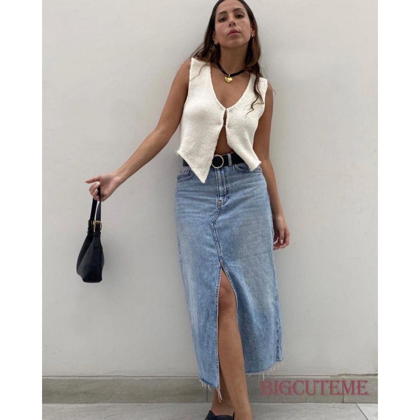 Áo Croptop Dệt Kim Không Tay Màu Sắc Trơn Thời Trang Mùa Hè Dành Cho Nữ