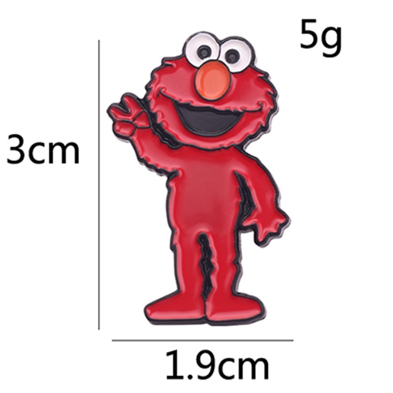 Ghim Cài Áo & Ghim Cài Thiết Kế Hoạt Hình Sesame Street Elmo Cookie Monster Dễ Thương