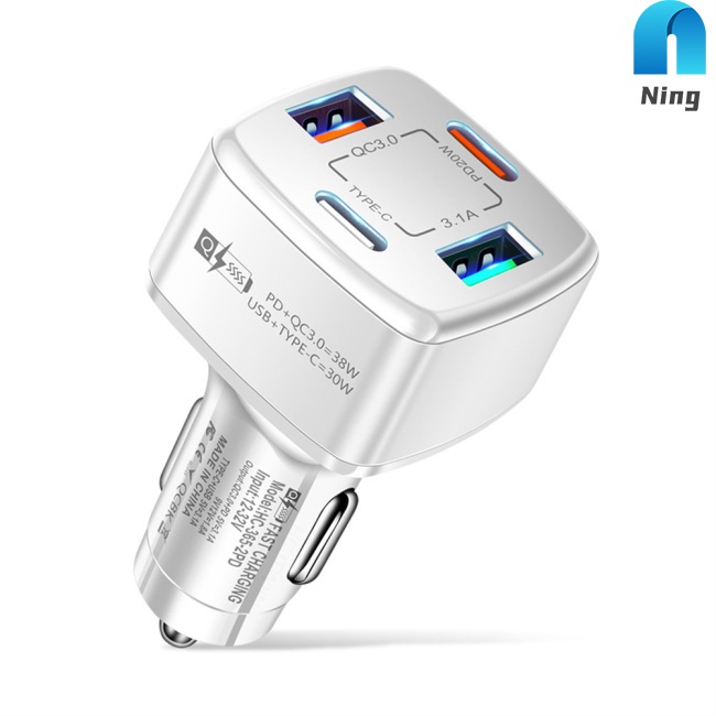 Tẩu Sạc Nhanh 38w Cổng Usb Type C Pd Qc3.0 3.1a Tương Thích Với Iphone Xiaomi