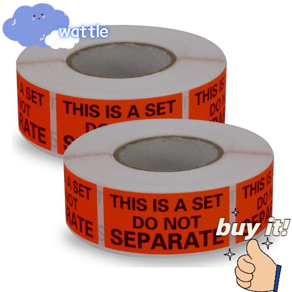 WATTLE Đây Là Một Bộ Nhãn Dán Đóng Gói Màu Đỏ Huỳnh Quang Tự Dính Không Riêng Biệt Cho Văn Phòng