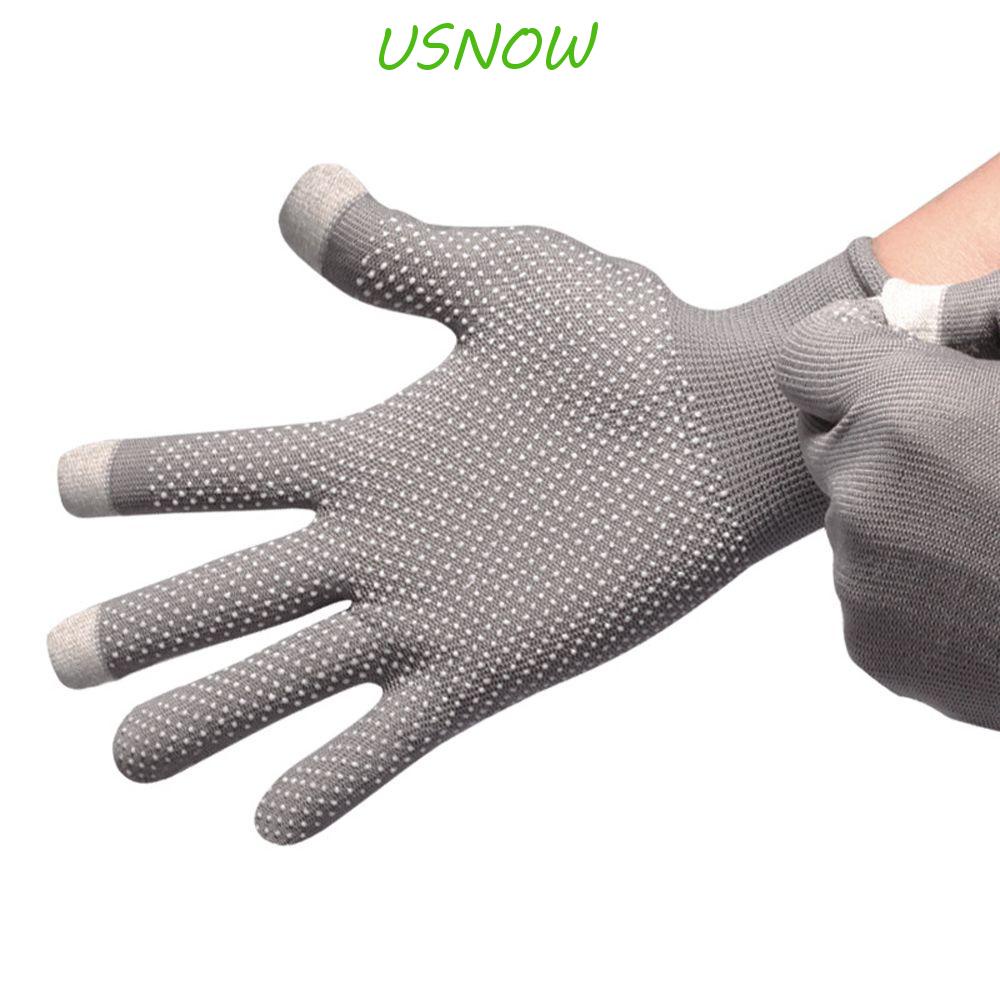USNOW Găng Tay Nylon Mỏng Chống Nắng Chống Trượt Màu Sắc Đơn Giản Dành Cho Nam