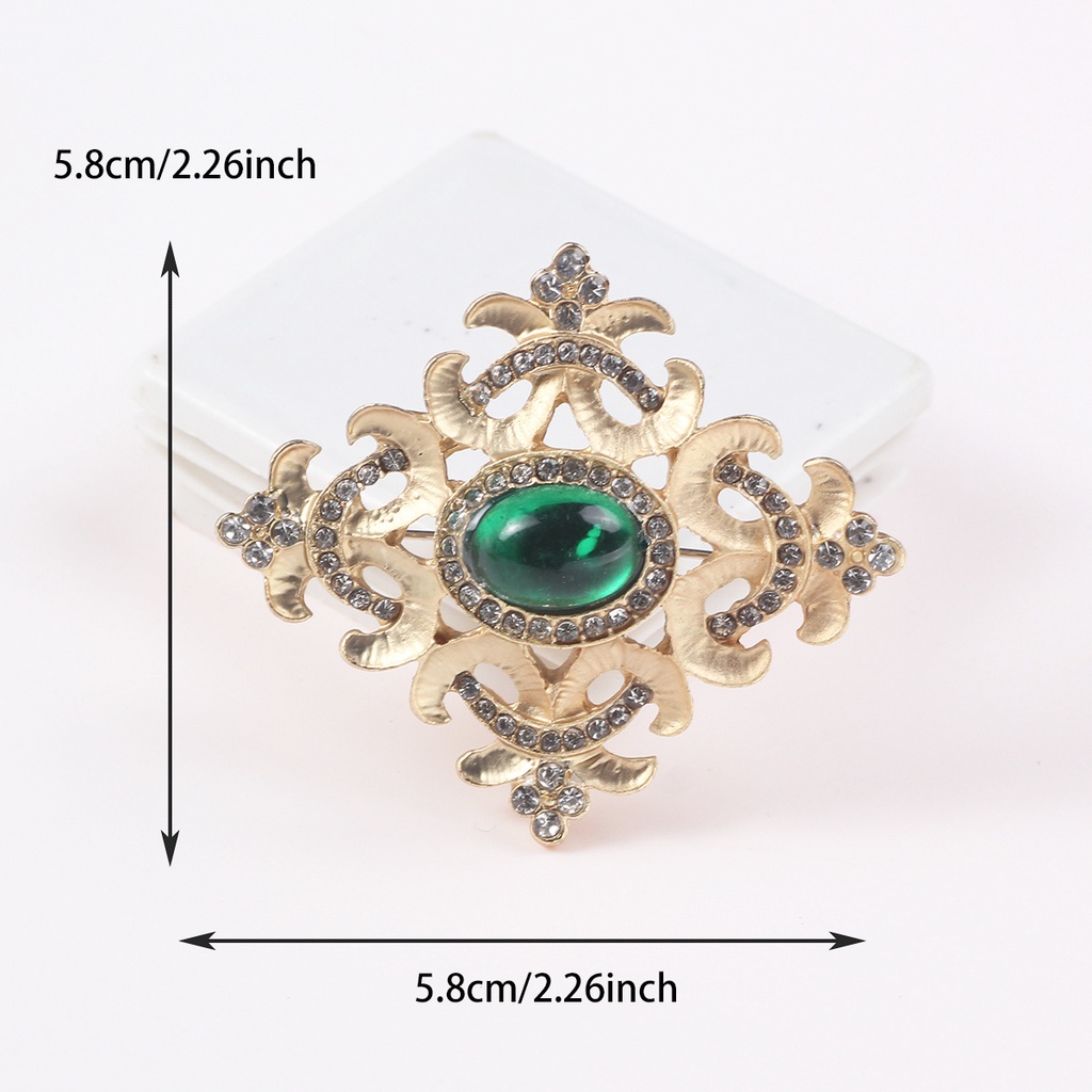 Ghim Cài Áo Hình Cung Điện Baroque Đính Ngọc Trai Thời Trang