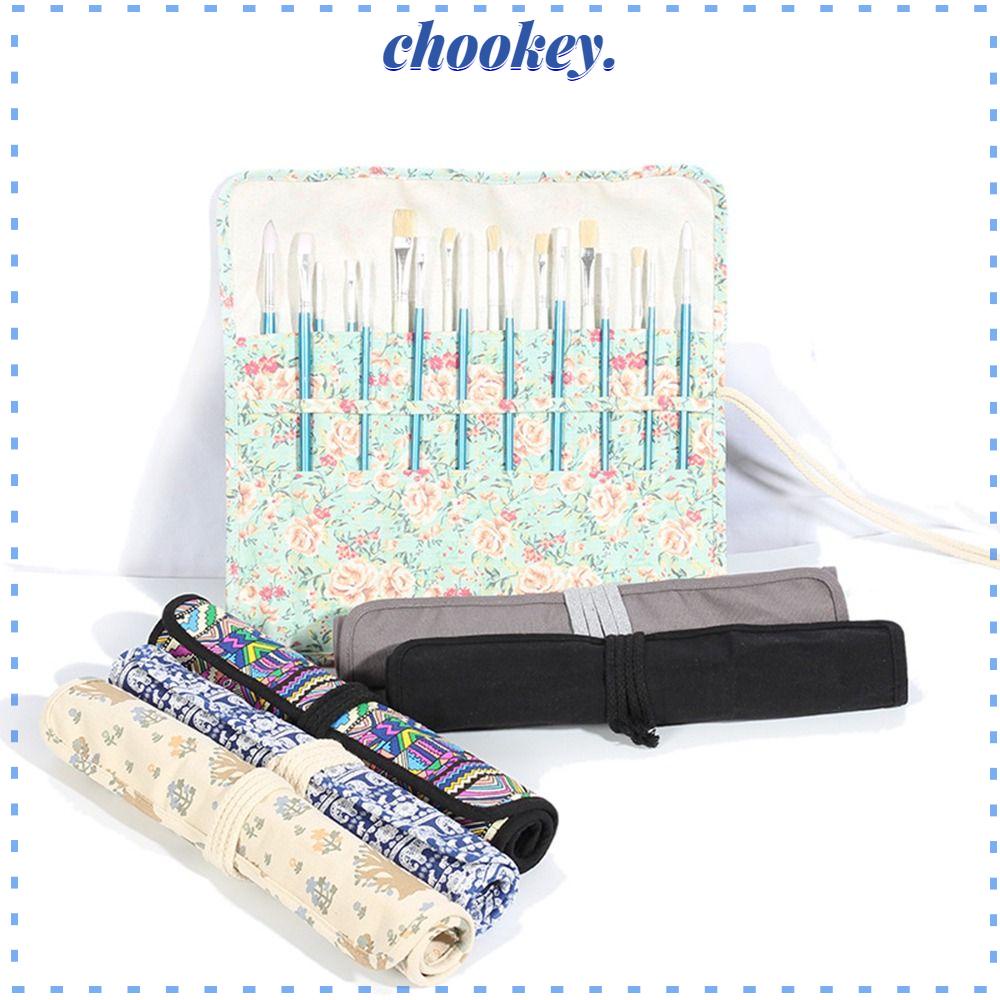 CHOOKEY Túi Cuộn Đựng Bút 20 Lỗ Ốp