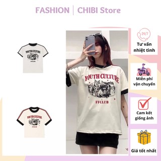 Áo thun form fit ffclub áo thun nữ babytee cotton co dãn cá tính