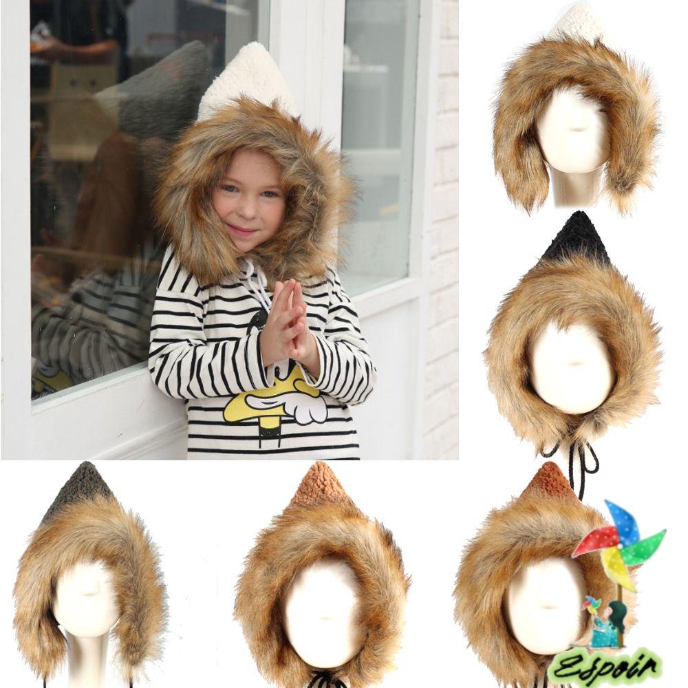 ESPO Mũ Lông Giả Giữ Ấm Phụ Kiện Mới Cho Trẻ Em