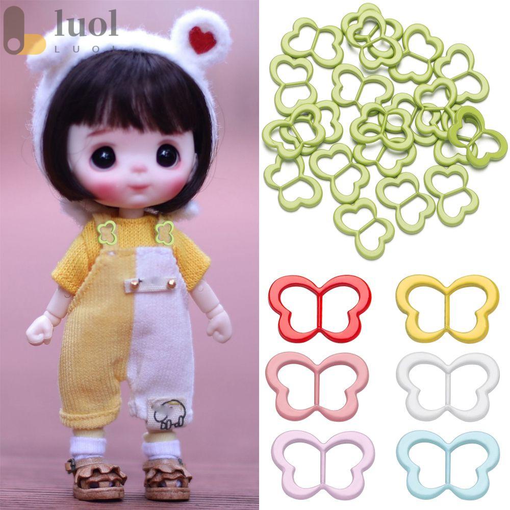 LUOL Set 20 Nút Thắt Lưng Hình Bướm Mini 3.5mm Dành Cho May Vá Đồ Chơi